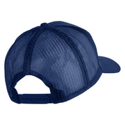 Veteran US Navy Patched Solid Cotton Twill Mesh Cap - Royal OSFM