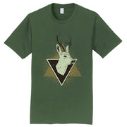 Geometric Deer Art Graphic Men's Fan Favorite Crew Neck Tee Shirt