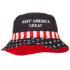 Keep America Great Two Line Letters Embroidered USA Flag Bucket Hat