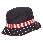 Keep America Great Two Line Letters Embroidered USA Flag Bucket Hat