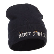 Secret Surprises Embroidered Long Beanie