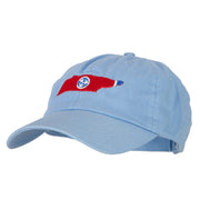 Tennessee State Flag Map Embroidered Low Profile Cotton Cap