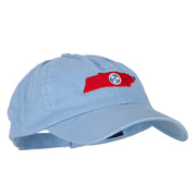 Tennessee State Flag Map Embroidered Low Profile Cotton Cap