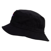 Rock N Roll Festival Embroidered Bucket Hat - Black OSFM