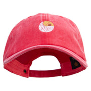 Tabacco Farm Icon Embroidered Unstructured Pigment Dyed Cotton Cap - Red OSFM