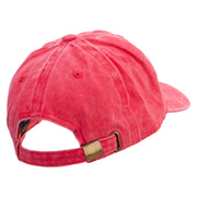 Tabacco Farm Icon Embroidered Unstructured Pigment Dyed Cotton Cap - Red OSFM