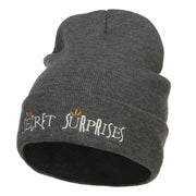 Secret Surprises Embroidered Long Beanie