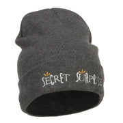 Secret Surprises Embroidered Long Beanie