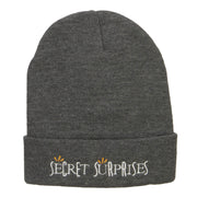 Secret Surprises Embroidered Long Beanie