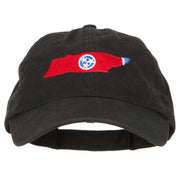 Tennessee State Flag Map Embroidered Low Profile Cotton Cap