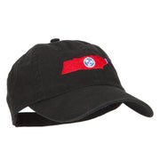 Tennessee State Flag Map Embroidered Low Profile Cotton Cap