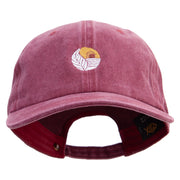 Tabacco Farm Icon Embroidered Unstructured Pigment Dyed Cotton Cap - Wine OSFM