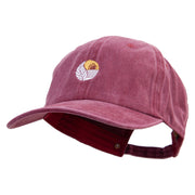 Tabacco Farm Icon Embroidered Unstructured Pigment Dyed Cotton Cap - Wine OSFM