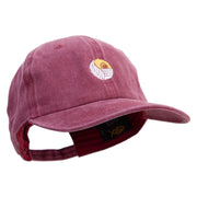 Tabacco Farm Icon Embroidered Unstructured Pigment Dyed Cotton Cap - Wine OSFM