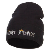 Secret Surprises Embroidered Long Beanie