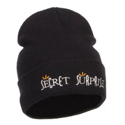 Secret Surprises Embroidered Long Beanie