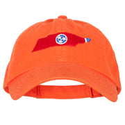 Tennessee State Flag Map Embroidered Low Profile Cotton Cap