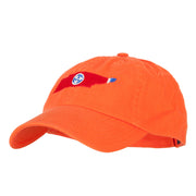 Tennessee State Flag Map Embroidered Low Profile Cotton Cap