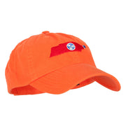 Tennessee State Flag Map Embroidered Low Profile Cotton Cap