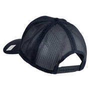 US Navy Retired Patched Solid Cotton Twill Mesh Cap - Navy OSFM