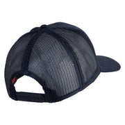 US Navy Retired Patched Solid Cotton Twill Mesh Cap - Navy OSFM