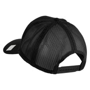 US Navy Retired Patched Solid Cotton Twill Mesh Cap - Black OSFM