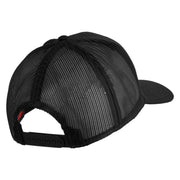 US Navy Retired Patched Solid Cotton Twill Mesh Cap - Black OSFM