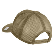 US Navy Retired Patched Solid Cotton Twill Mesh Cap - Khaki OSFM