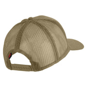 US Navy Retired Patched Solid Cotton Twill Mesh Cap - Khaki OSFM