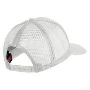 Vietnam Veteran Dragon Patched Solid Cotton Twill 5 panel Mesh Back Cap - White OSFM