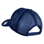 US Navy Retired Patched Solid Cotton Twill Mesh Cap - Royal OSFM