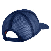 US Navy Retired Patched Solid Cotton Twill Mesh Cap - Royal OSFM