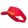 Embroidered Flame Cotton Visor