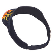 Embroidered Flame Cotton Visor