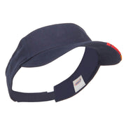 Embroidered Flame Cotton Visor