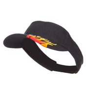 Embroidered Flame Cotton Visor