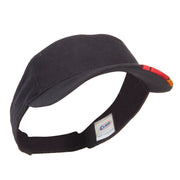 Embroidered Flame Cotton Visor