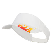 Embroidered Flame Cotton Visor