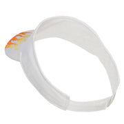 Embroidered Flame Cotton Visor