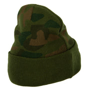 Airborne Special Force Embroidered Camo Long Beanie