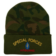 Airborne Special Force Embroidered Camo Long Beanie