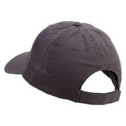 Wheat Grain Icon Embroidered Garment Washed Cotton Twill Cap - Charcoal OSFM