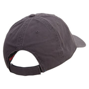 Wheat Grain Icon Embroidered Garment Washed Cotton Twill Cap - Charcoal OSFM