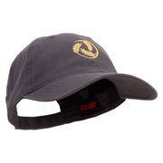 Wheat Grain Icon Embroidered Garment Washed Cotton Twill Cap - Charcoal OSFM