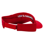 Congrats Embroidered Pro Style Cotton Twill Washed Visor - Red OSFM