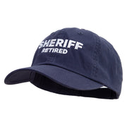 Sheriff Retired Embroidered Low Profile Dyed Cotton Twill Cap - Navy OSFM