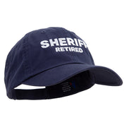 Sheriff Retired Embroidered Low Profile Dyed Cotton Twill Cap - Navy OSFM