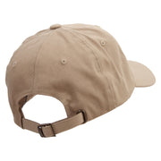 Initial Washington Sign Embroidered Unstructured Low Profile 6 panel Cotton Cap - Khaki OSFM