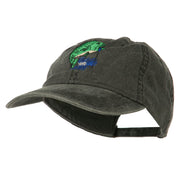 Bass Fishing Embroidered Washed Cap