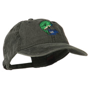 Bass Fishing Embroidered Washed Cap